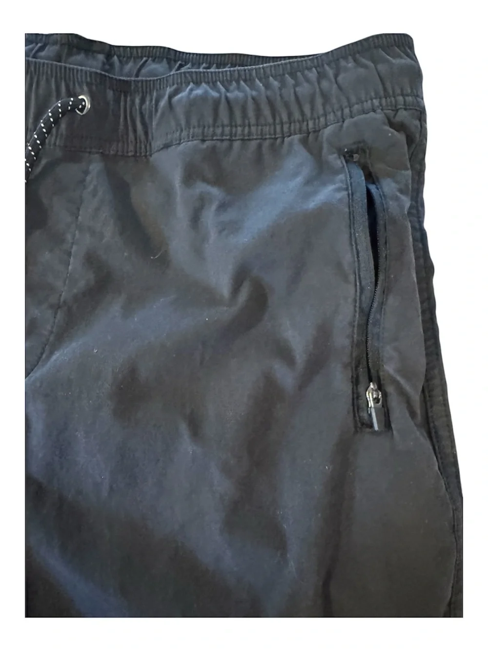 Urban Pipeline Black Men’s Black Hybrid Shorts Size 33 Drawstring Zip Pocket